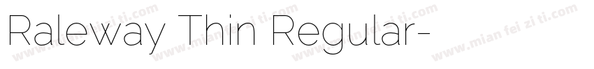 Raleway Thin Regular字体转换